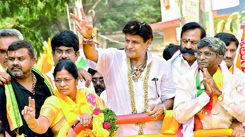 Balakrishna campaigning for various political parties