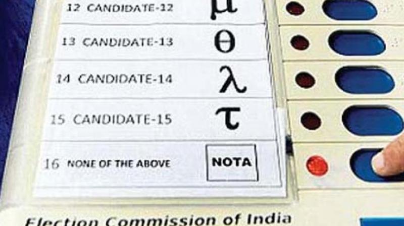 The number of votes scored by Independents share by independents in Jubilee Hills constituency and Nota was high and this affected the prominent contenders.   (Representational Images)