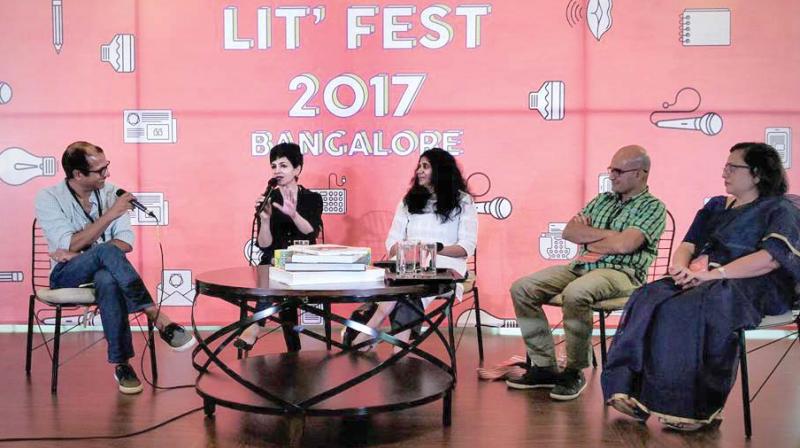 Session with Shinie Antony, Madhavi Mahadevan, Vasudhendra, Jahnavi Barua and Subodh Sankar at the Under 25 Lit Fest