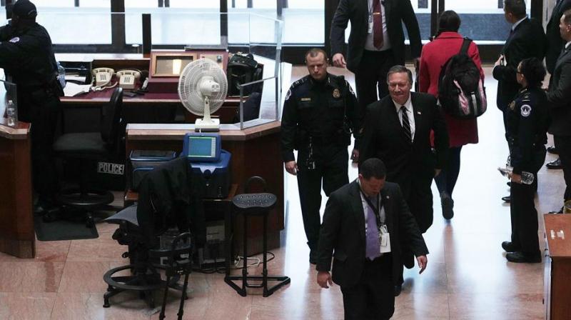 CIA Director Mike Pompeo arrives at Hart Senate Office Building on Capitol Hill in Washington, DC. (Photo: AFP)