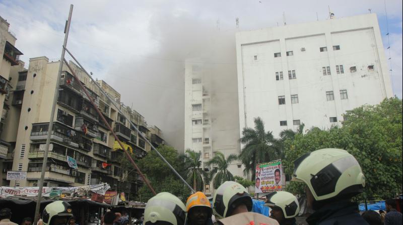 Rescue operations at MTNL building in Bandra