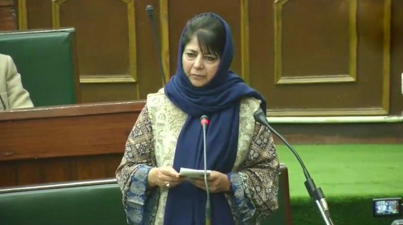 Jammu and Kashmir Chief Minister Mehabooba Mufti on Monday once again advocated resumption of peace dialogue with Pakistan which, she said, was vital in order to seek an end to the suffering of the people of the State. (Photo: ANI | Twitter)
