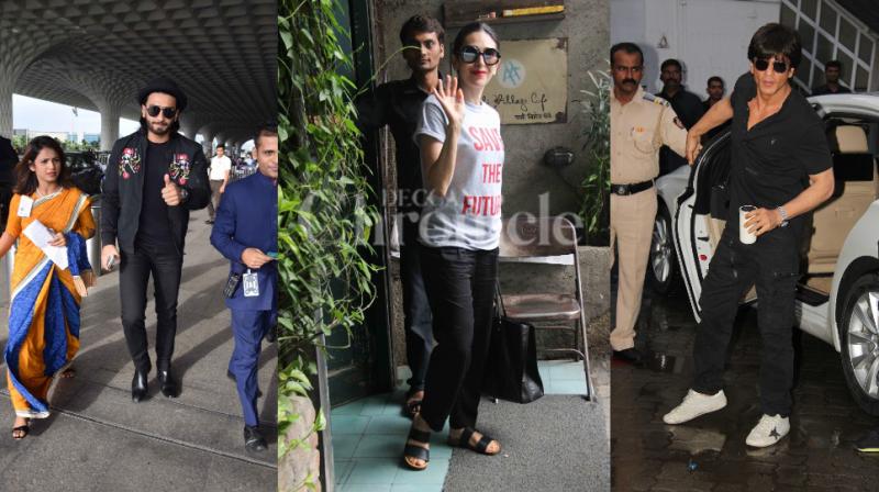 SRK, Ranveer, Karishma and others brave Mumbai rains; paint a pretty picture!