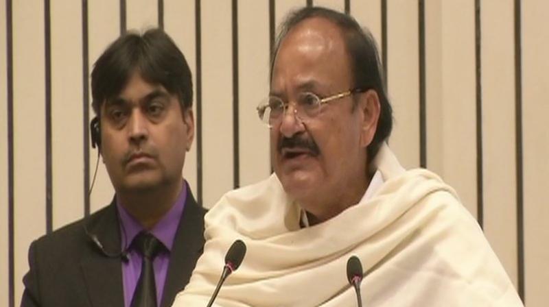 Vice President Venkaiah Naidu was speaking at an event to release a book on former VHP chief late Ashok Singhal. (Photo: ANI)