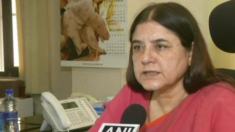 Other homes in the state should only provide temporary shelter to women, girls and children in distress situations and after clearance by the Child Welfare Committee, Maneka Gandhi said. (Photo: Twitter | ANI)