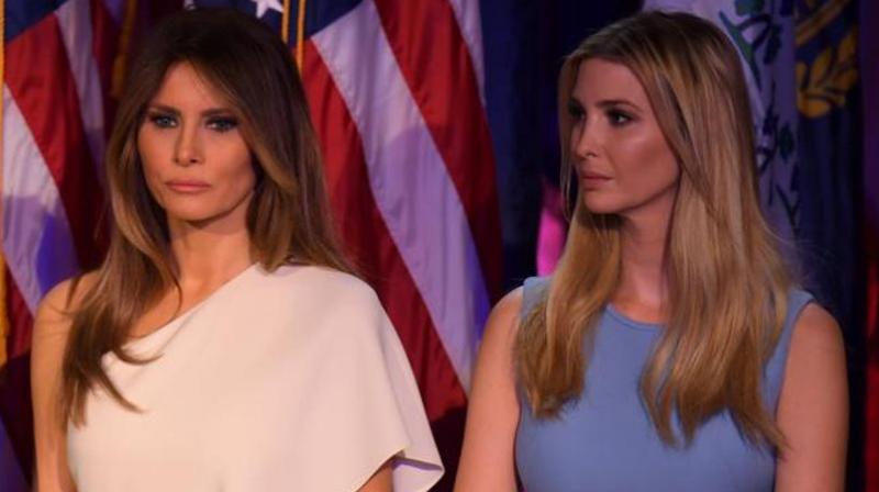 US President-elect Donald Trumps wife Melania Trump and daughter and Ivanka Trump. (Photo: AFP)