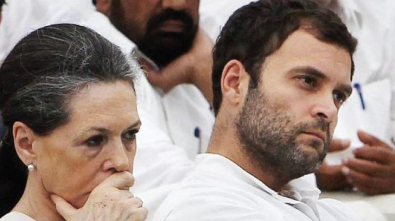 Congress President Sonia Gandhi with Vice-President Rahul Gandhi (Photo: PTI)