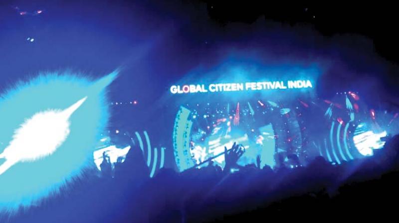 Chris Martin was a big hit at the Global Citizen Festival