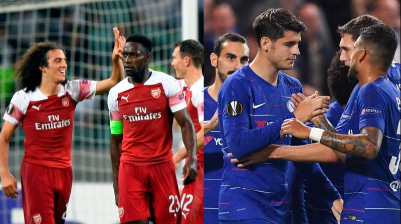 An emotional Alvaro Morata snapped his recent goal drought to secure a 1-0 win for Chelsea over Hungarian champions Vidi in the Europa League on Thursday, as Arsenal cruised to a 3-0 victory away to Qarabag in Azerbaijan. (Photo: AFP)