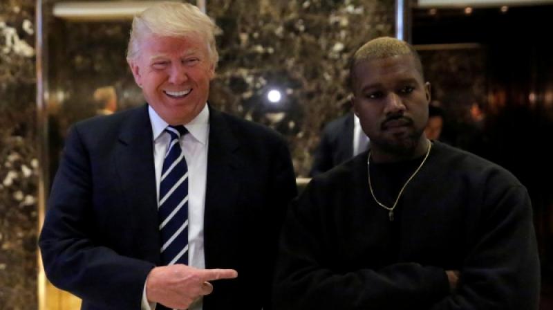 Republican President-elect Donald Trump and Kanye West.