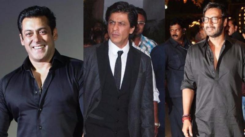 Salman Khan, Shah Rukh Khan and Ajay Devgn.