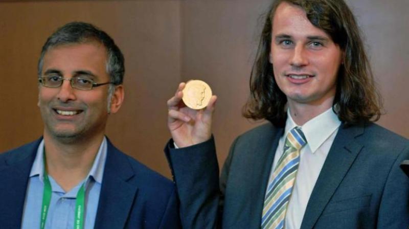 New Delhi-born Akshay Venkatesh (L), 36, who is currently teaching at Stanford University, has won the Fields Medal for his profound contributions to an exceptionally broad range of subjects in mathematics. (Photo: AFP)