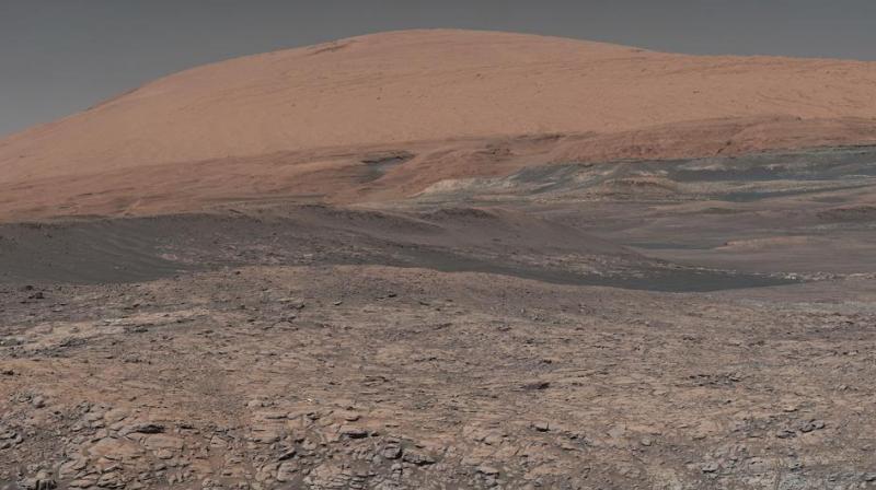 This image is assembled from a series of January 2018 photos of Mars made by the Mars Curiosity rover. (AP File Photo, NASA)