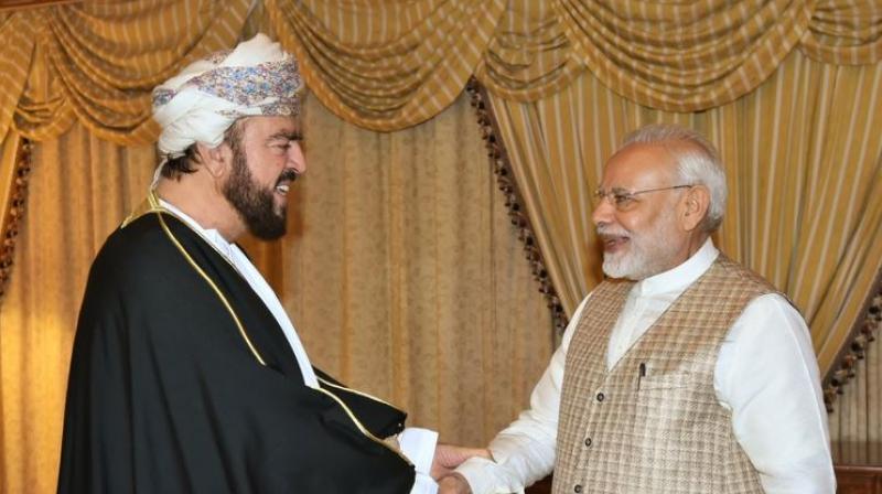 Prime Minister Narendra Modi Monday met with industry leaders of the Gulf and West Asia region at the India-Oman business meeting here during which he pitched India as an attractive destination to do business. (Photo: Twitter/ @MEAIndia)
