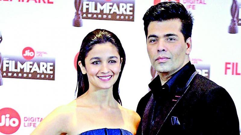 Alia Bhatt and Karan Johar