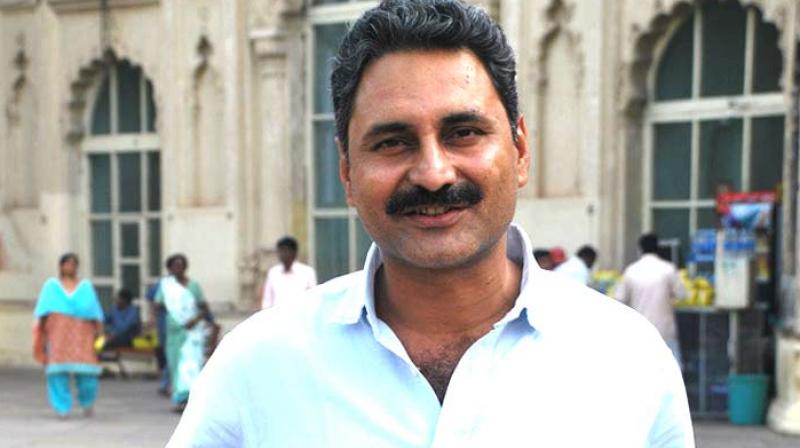 Mahmood Farooqui snapped during a visit.