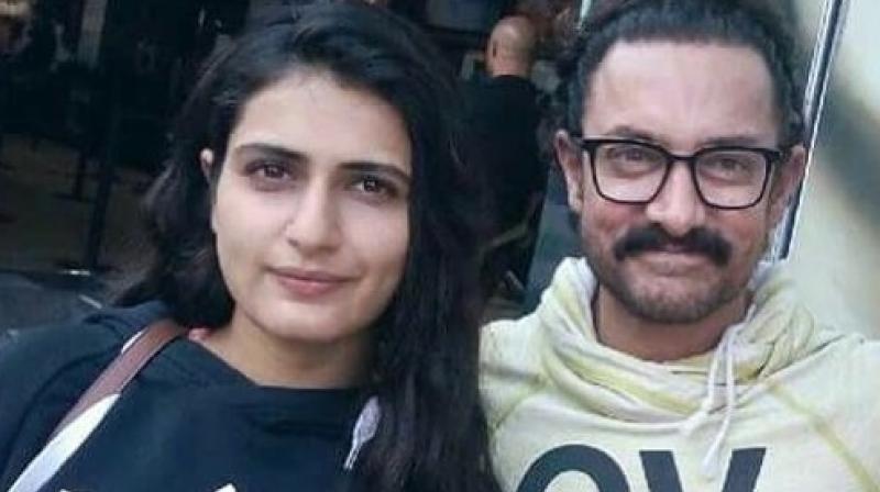 Fatima Sana Shaikh snapped with Aamir Khan.