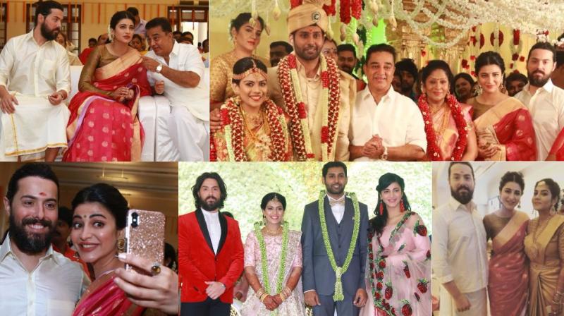 Shrutis British beau dons veshti at wedding, Kamal Haasan also present