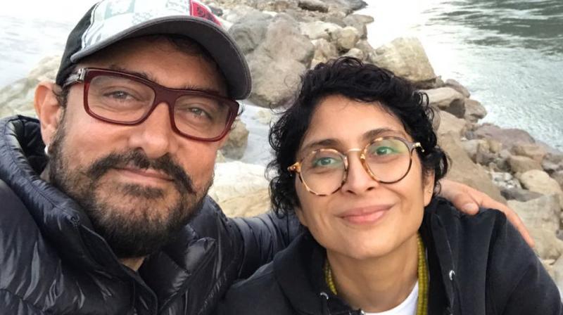Aamir Khan and Kiran Rao during their trip to Arunachal Pradesh recently. (Twitter)