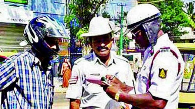 In June 2018 the traffic police issued a total of 19, 17, 649  e-challans and levied a fine of Rs 7,31,43,875 on violators.  (Representational Image)