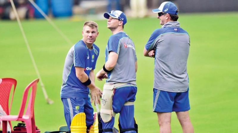 David Warner insisted that he is embraced to lead the T20 side in the absence of Steve Smith in the current tri-series and that his fellow team-mates have also appeared to have adapted him well as a captain. (Photo: R. SAMUEL)