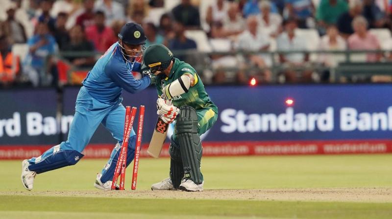 MS Dhoni became the first Indian and fourth overall wicketkeeper to have 400 dismissals in ODIs. (Photo: BCCI)