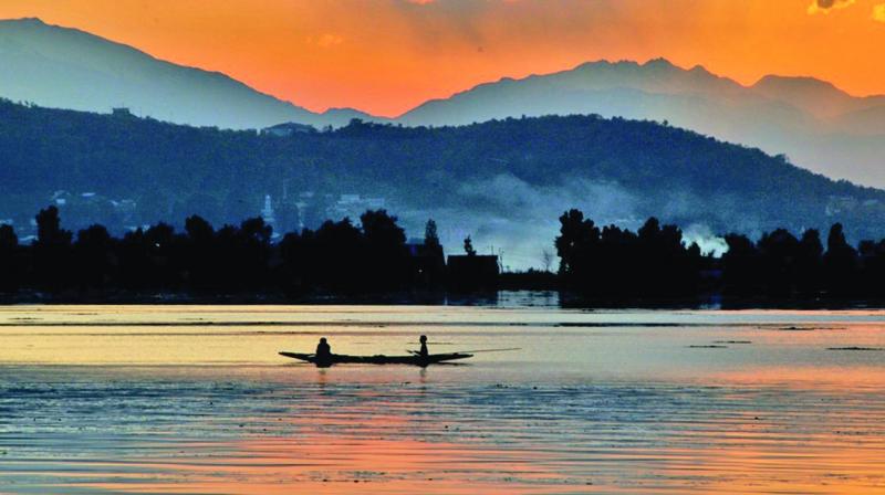 An evening at Dal Lake, Kashmir