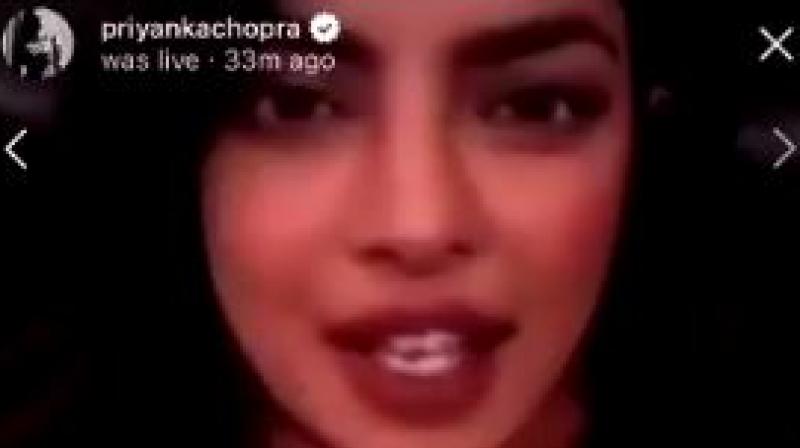 Priyanka Chopra on live chat.