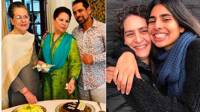 Vadra also shared two photographs: one with his mother-in-law and UPA chairperson Sonia Gandhi and his mother Maureen Vadra around a table and another of Priyanka Gandhi and their daughter Miraya. (Photo: Facebook | Robert Vadra)