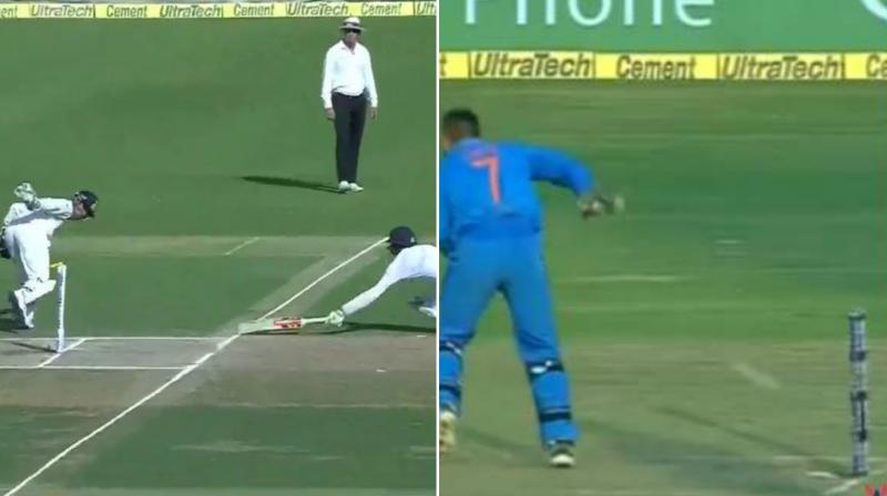 Saha showed that he has picked up some tricks from Dhoni. (Photo: Screengrab)