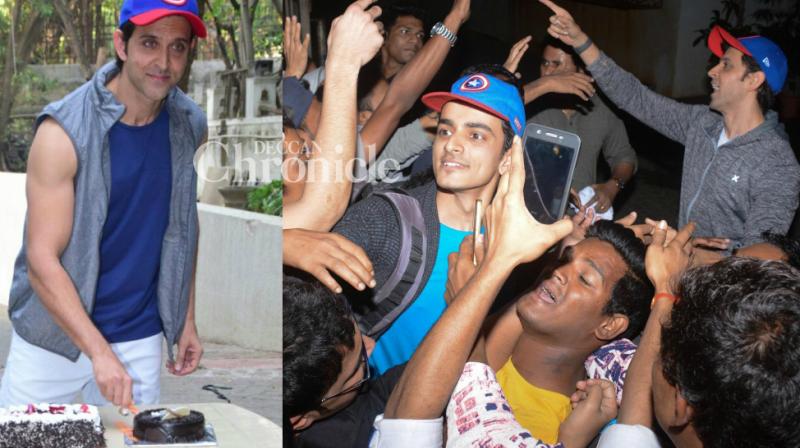 44 years young: Hrithik obliges fans, media, celebrates birthday with them