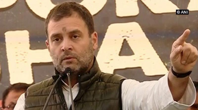 I stand with the people of Andhra Pradesh. What kind of a Prime Minister is he? He did not fulfil the commitment made to the people of Andhra Pradesh. Modi tells a lie wherever he goes. He has got no credibility left, Rahul said. (Photo: ANI)