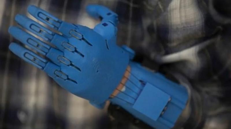 Josh started reading about 3D-printed arms earlier this year (Photo: YouTube)