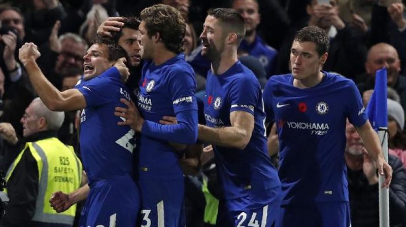 That Chelsea won 1-0, thanks to Alvaro Moratas 55th-minute header winner should calm talk about Contes future - for now. (Photo: AFP)