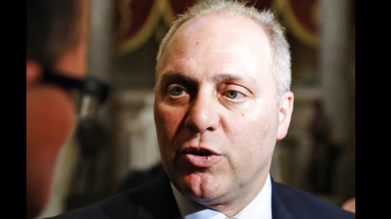 Steve Scalise was fielding balls at second base when he was hit in the hip, and sustained grievous injuries as the bullet traveled through his pelvis and injured internal organs. (Photo: AP)