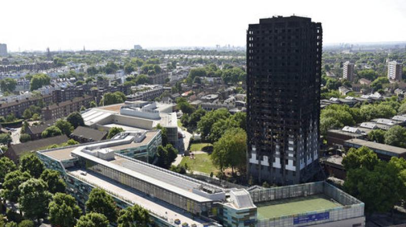 Grenfell Tower in west London after a fire engulfed the 24-storey building on Wednesday. (Photo: AP)