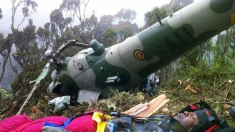 The Indonesian-made Dauphin AS365 helicopter crashed later Sunday at Butak Mountain in Candiroto subdistrict in Central Java. (Photo: Rep