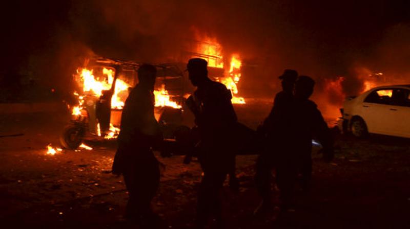 Pakistans army says terrorists have targeted a military truck with a bomb killing many soldiers and civilians. (Photo: AP)