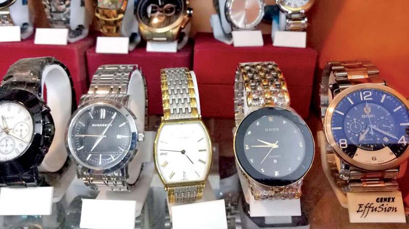 The confiscated wrist watches. (Photo: DC)