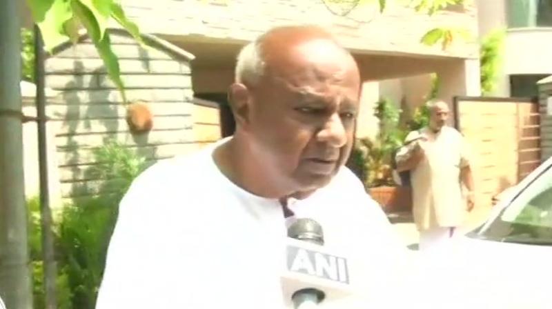 HD Deve Gowda asked people to wait for May 15. (Photo: ANI/Twitter)