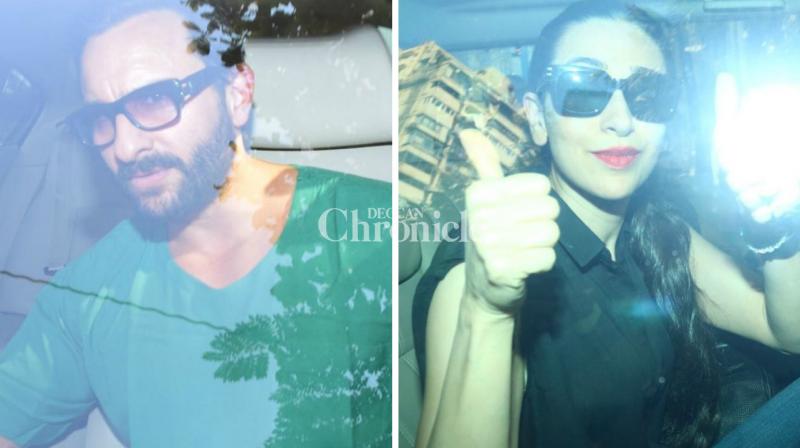 Saif and Karisma were among the celebrities snapped outside the Breach Candy hospital. (Phots: Viral Bhayani)