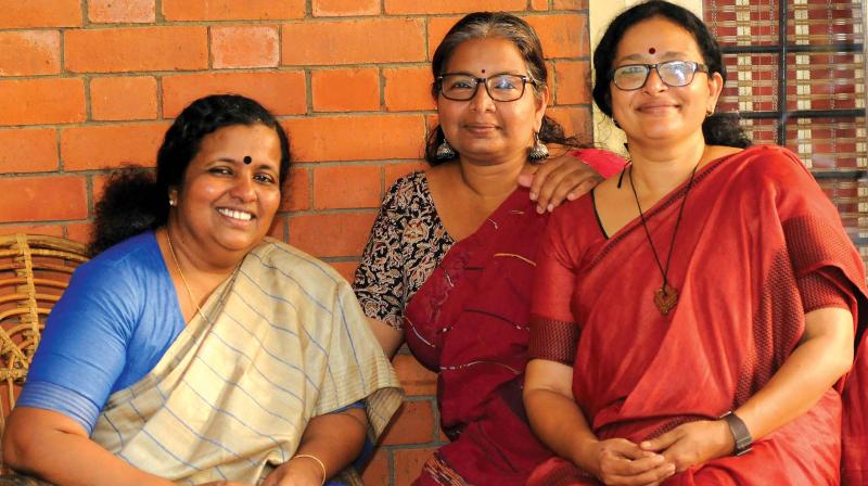 From left: Parvathy, Suneetha, Suja.