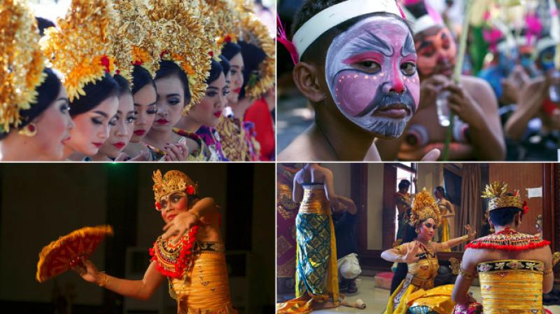 Indonesians put on cultural show at Bali Arts Festival