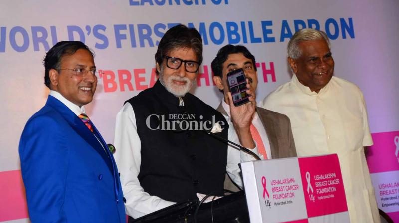 Amitabh Bachchan launches worlds first app for breast health