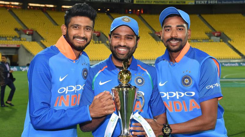India suffered a heavy defeat in the fourth ODI after they were dismissed for just 92 runs but the visiting side bounced back in the fifth match on Sunday to score 252 before winning by 35 runs. (Photo: AFP)
