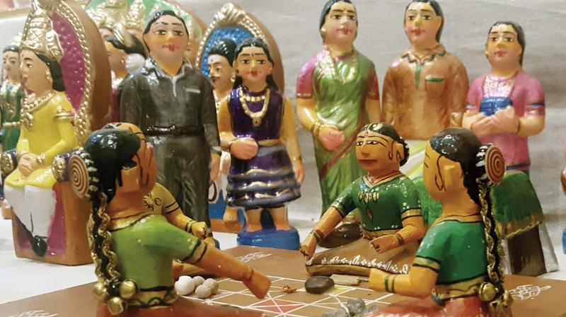 Through years of collecting golu have given rise to new traditions as Eshwar and Rohini look for new stories, new points of meaning in their lives.