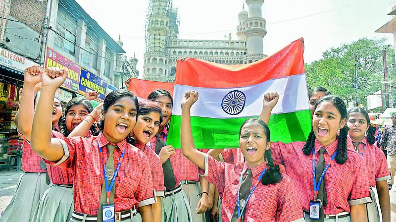 Youngsters in the city had earlier organised a march protesting the Pulwama terror attack.