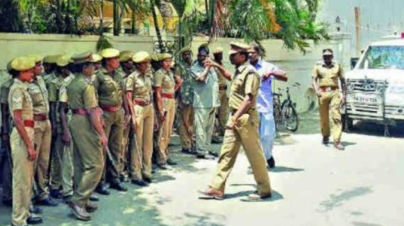 A former ACP who had worked at the Rachakonda central crime station and two SIs allegedly intervened in a civil dispute and assaulted a businessman. (Representational image)