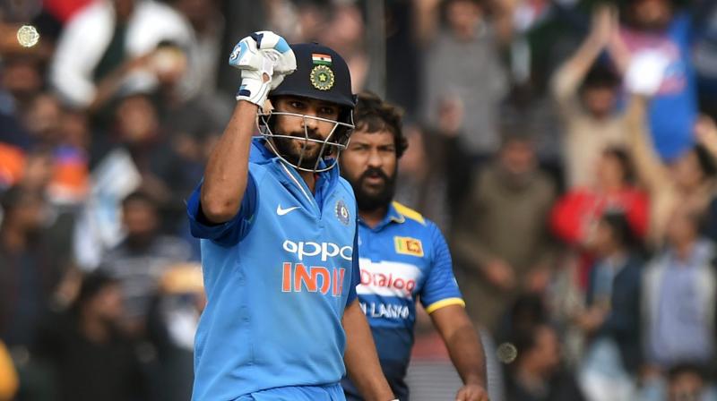 Rohit, who smashed his third double hundred in ODIs in Mohali on Wednesday, has scored seven hundreds this year (six in ODIs and one in Tests) marking a successful return to international cricket following a thigh surgery last November. (Photo: PTI)
