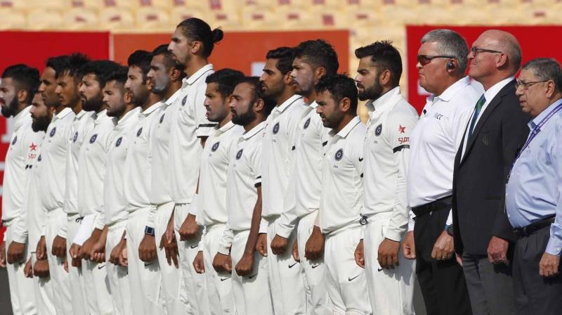 Cricketers, match officials and Tamil Nadu Cricket Association chief N Srinivasan paid their respects to the late Tamil Nadu Prime Minister J Jayalalithaa ahead of Day Ones play in the fifth and final Test between India and England in Chennai. (Photo: BCCI)